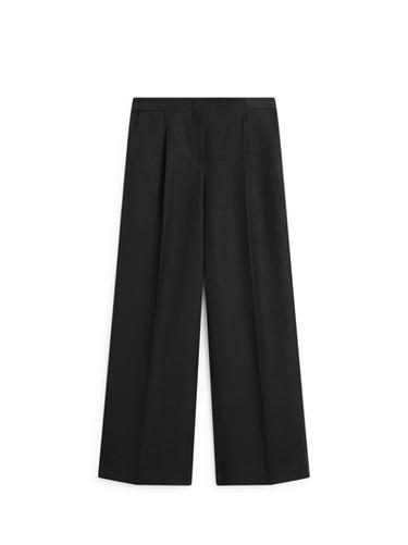 Zara Flowing linen suit trousers - Black