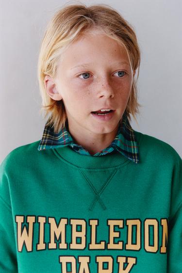 SUDADERA TEXTO WIMBLEDON PARK TRANSPORT FOR LONDON © - Verde de Zara
