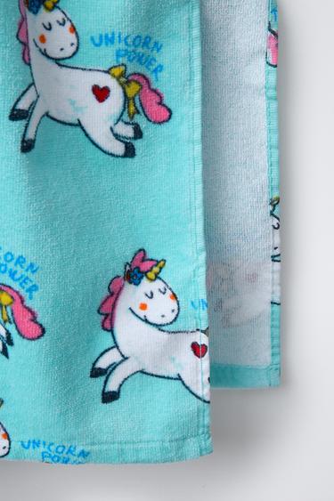 UNICORN TOWEL PONCHO - Turquoise by Zara - Image 3