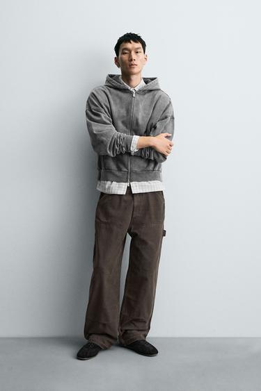 SPLATTER CARPENTER TROUSERS - Brown by Zara - Image 0