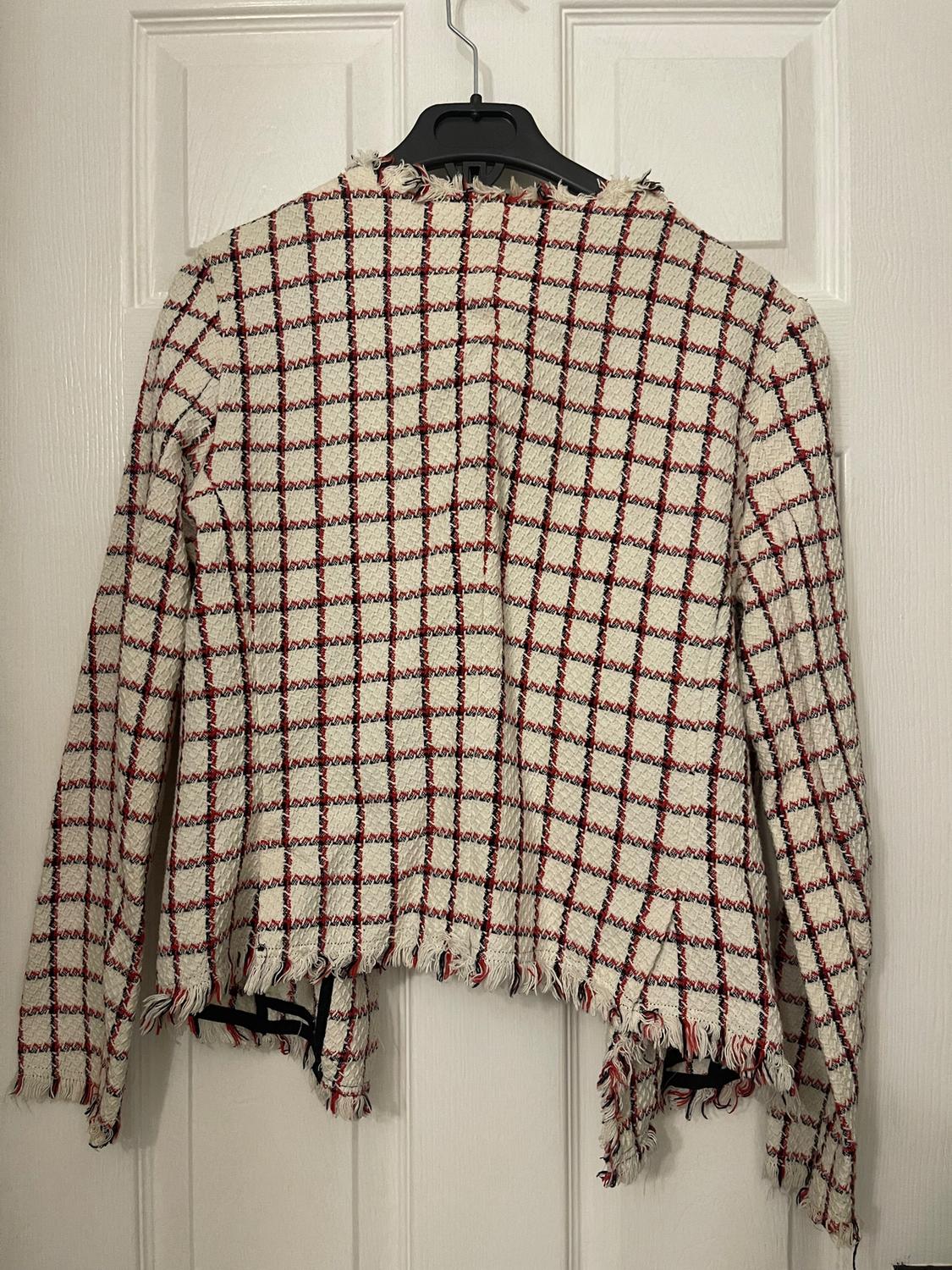 FRAYED CHECKED BLAZER - Image 2