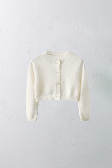 1-12 MONTHS / 100% CASHMERE KNIT CARDIGAN LIMITED EDITION - Ecru by Zara