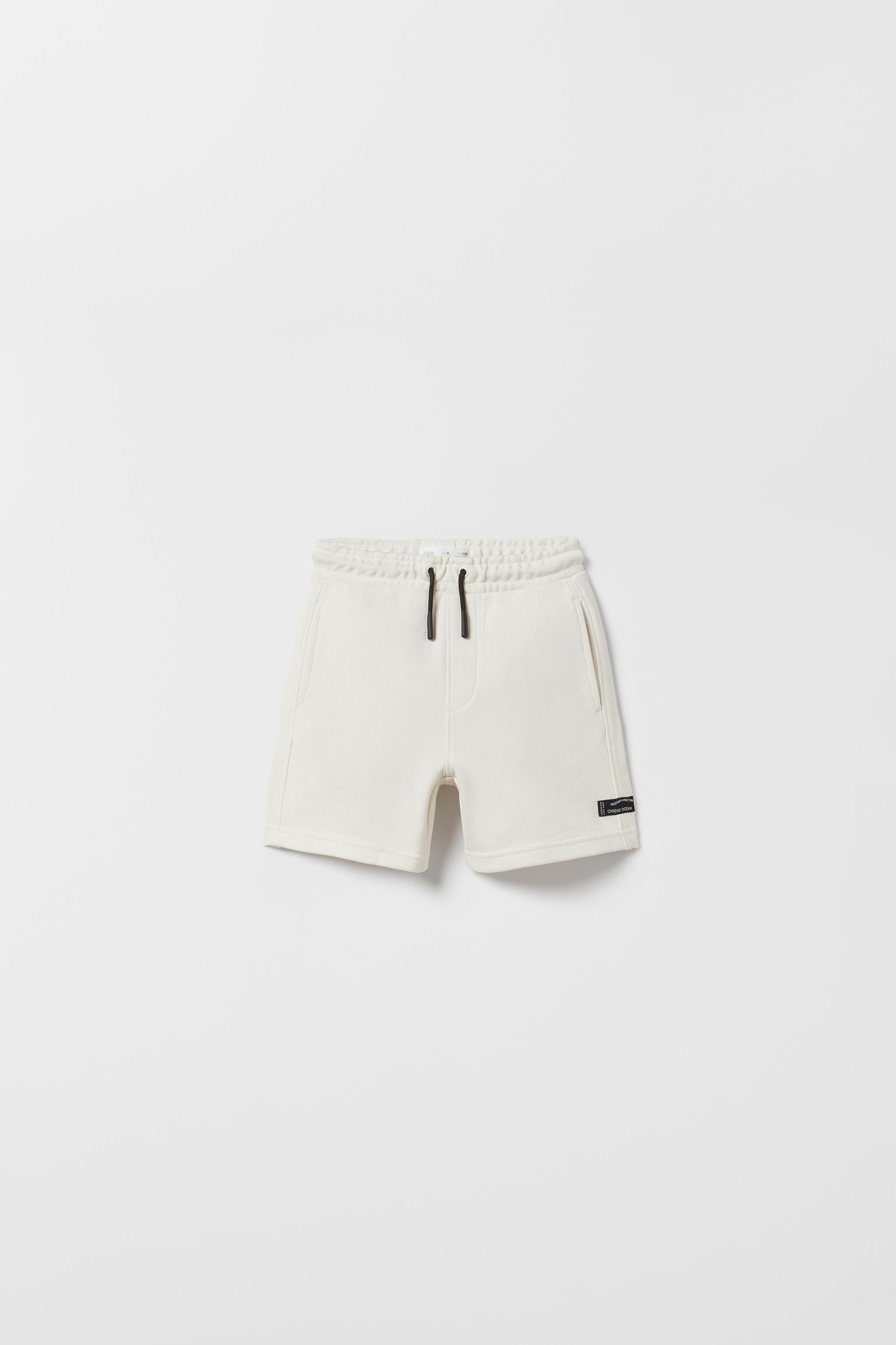 Zara white best sale frill shorts