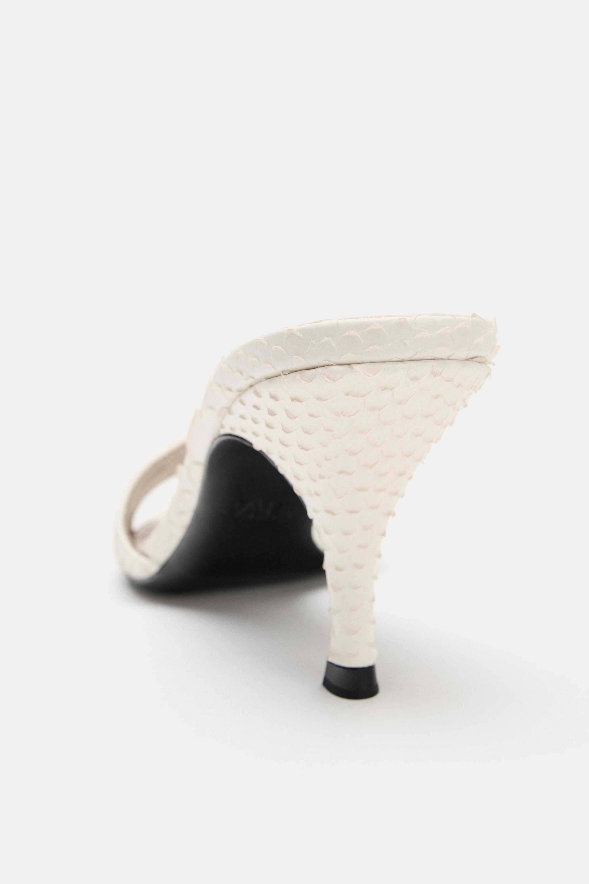 Zara Desenli Topuklu Sandalet görsel 5