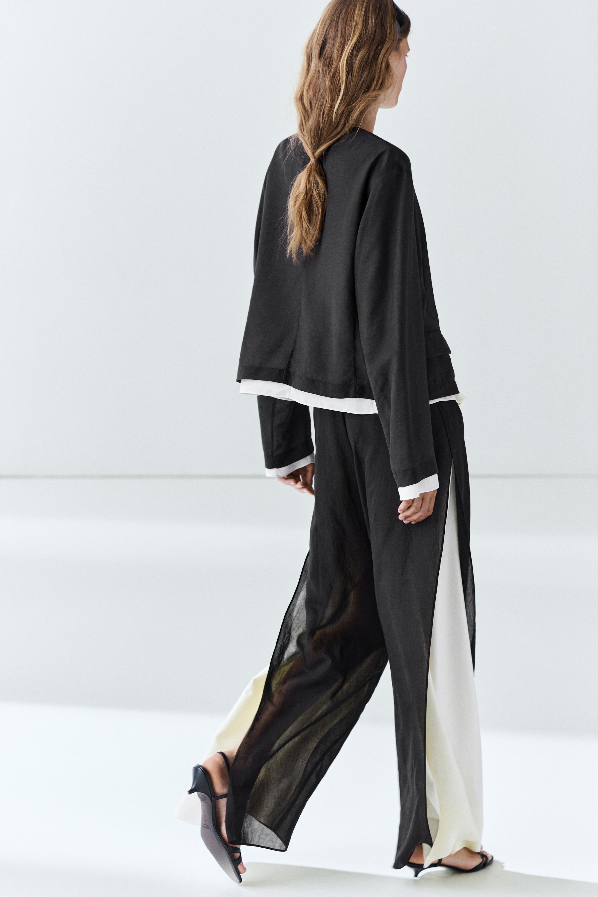 Veste double contraste total look