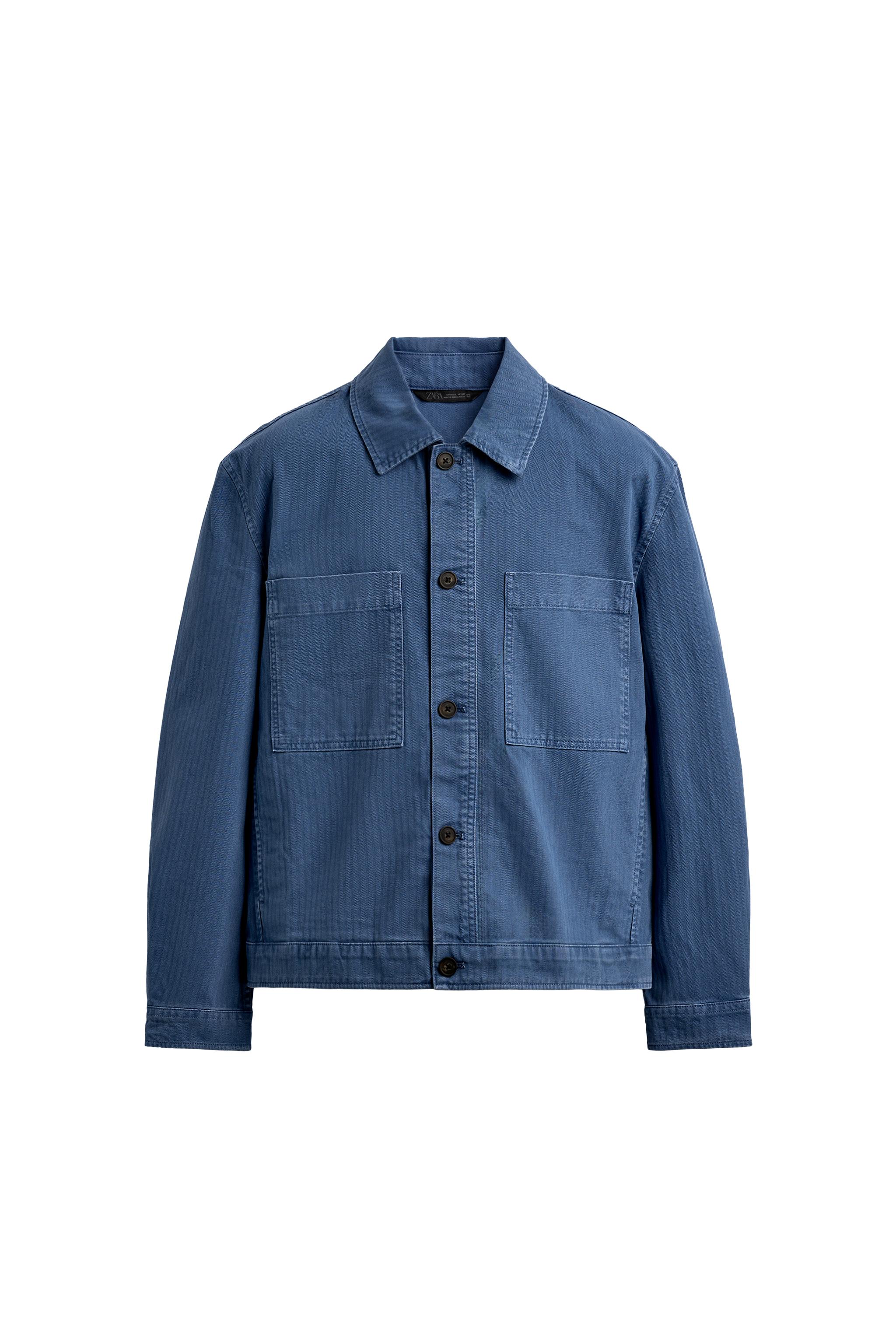 レギュラーフィットポケットジャケット - ブルー | ZARA Japan / 日本
