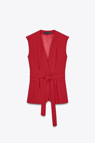 WESTE MIT GÜRTEL, ZW COLLECTION - Rot von Zara - Bild 0