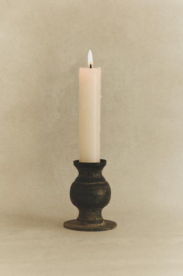 TALL IRON CANDLEHOLDER - Black by Zara