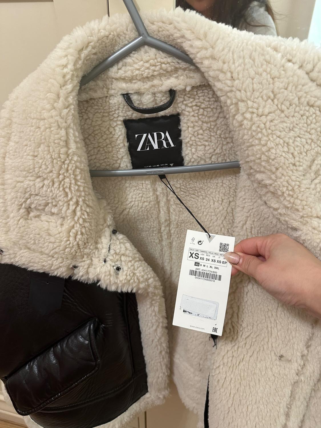FAUX LEATHER JACKET WITH FAUX SHEARLING - Image 3