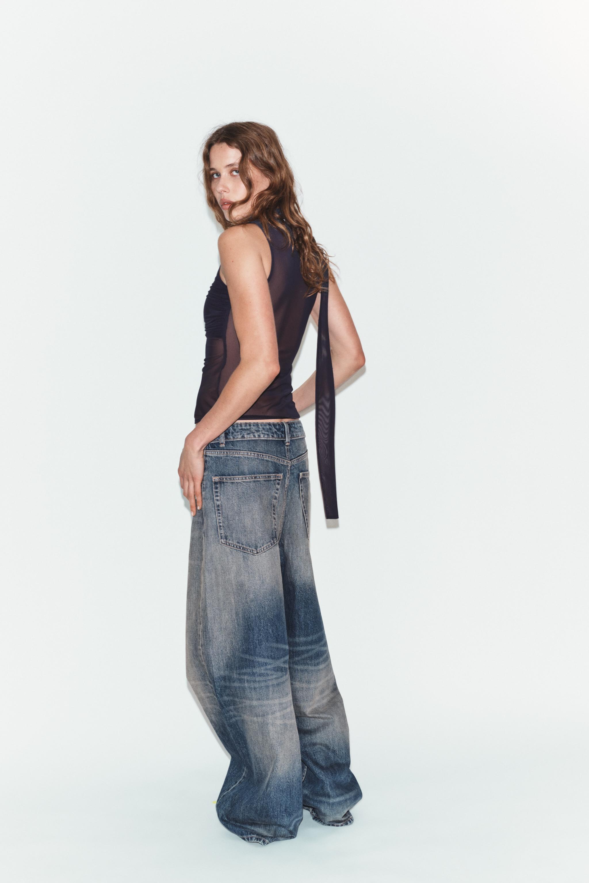 TOP EN TULLE ET FOULARD