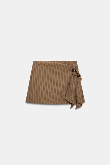 JUPE-PANTALON NŒUD FANTAISIE - Marron de Zara - Image 5
