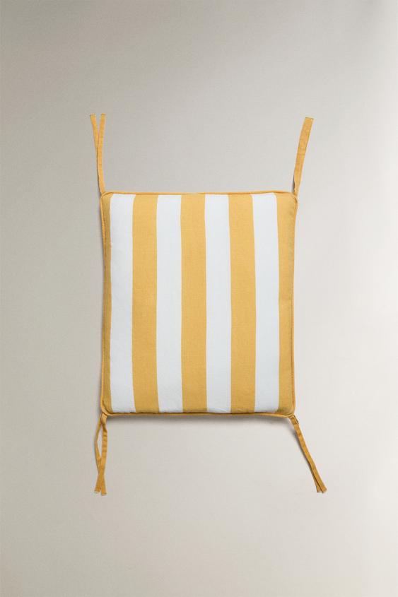 ENCOSTO CADEIRA LISTRADO AMARELO - listrado da Zara - Imagem 0