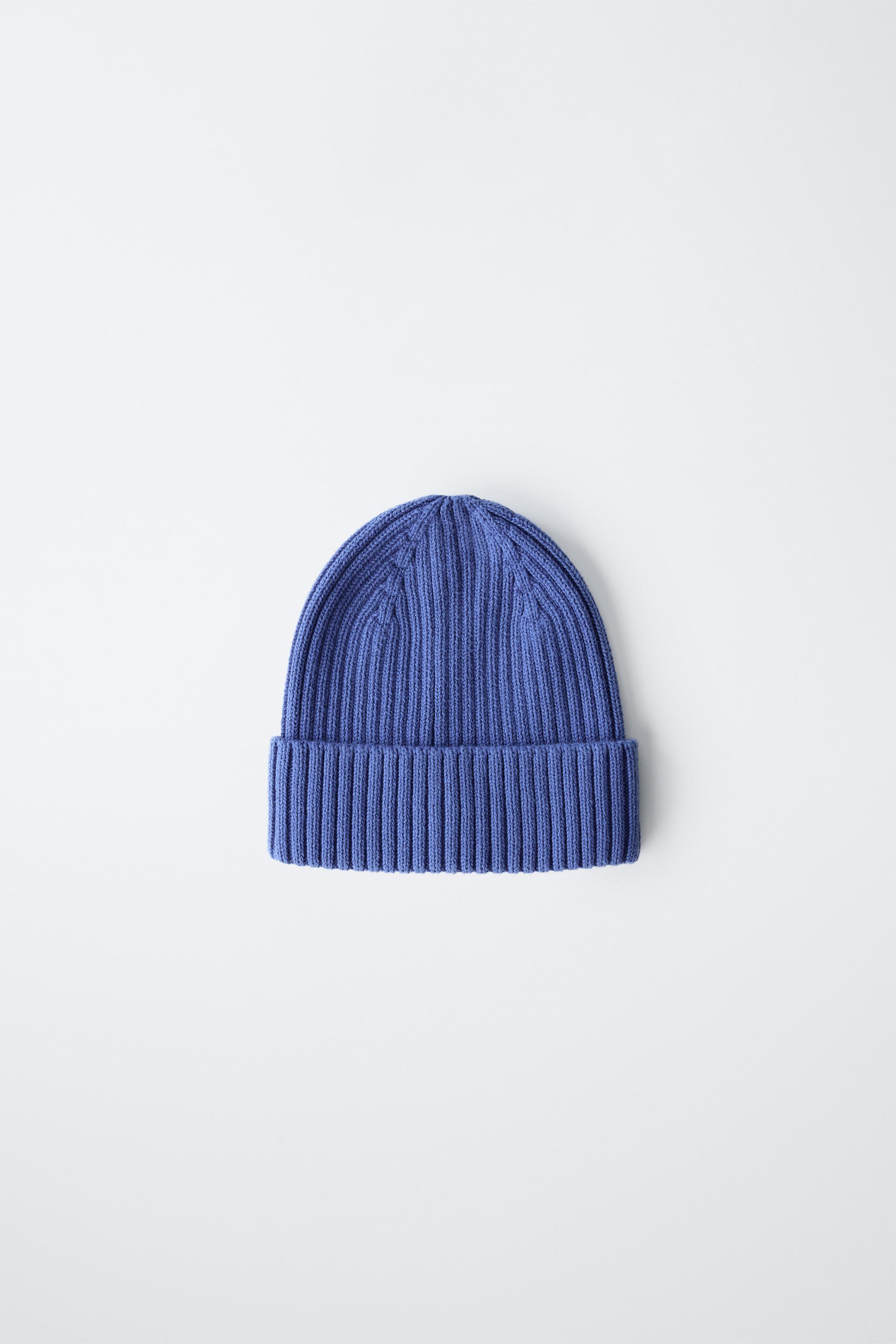 【爆買い！】 RIBBED States United ZARA | Blue - HAT KNIT 帽子