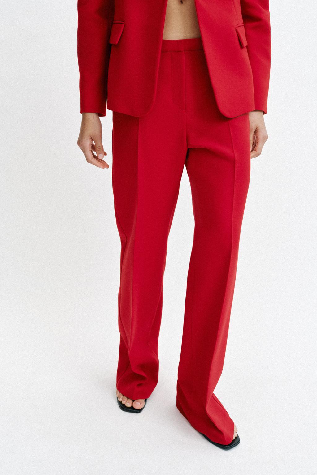 HIGH-WAISTED STRAIGHT LEG PANTS