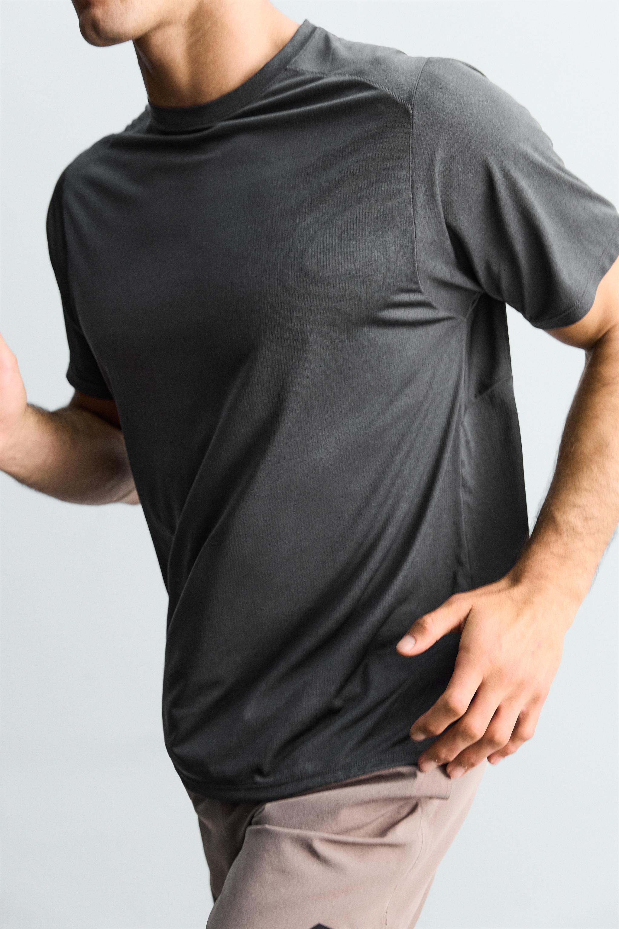 Zara DOKULU TEKNİK T-SHIRT görsel 8