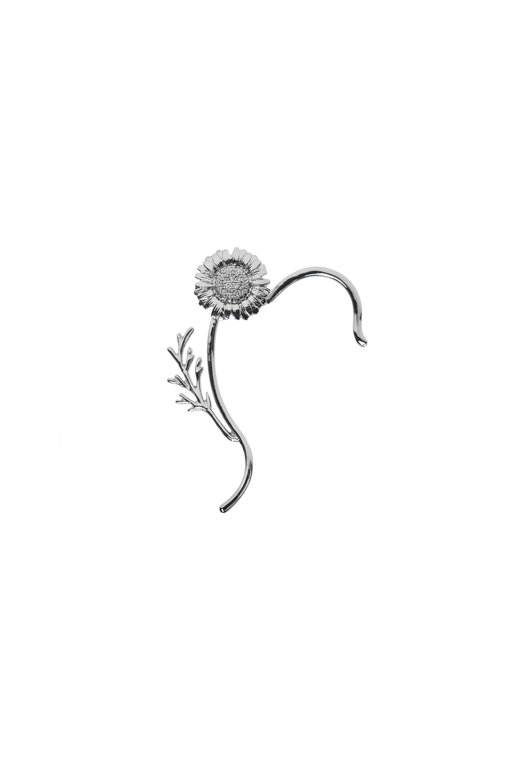 MAXI BOUCLE D'OREILLE EARCUFF FLEUR RELIEF