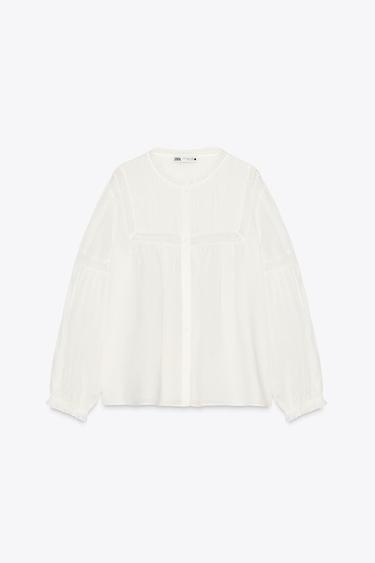 RAMIE ROMANTIC SHIRT ZW COLLECTION - Oyster-white by Zara - Image 5