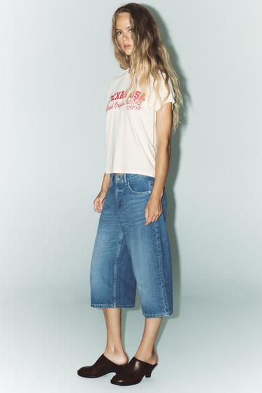 BERMUDA JORTS DENIM TRF TIRO BAJO - Marino de Zara