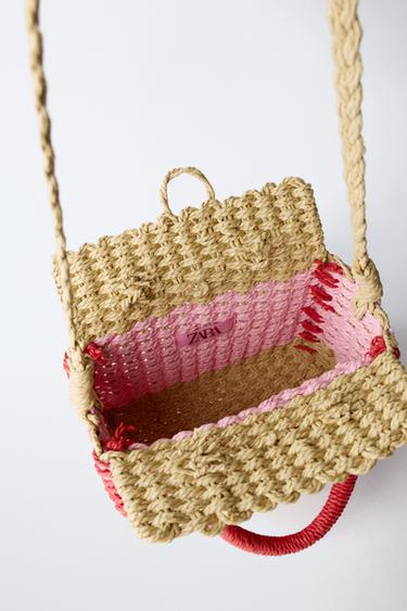 SAC BANDOULIÈRE EFFET RAFIA - Rose de Zara - Image 3