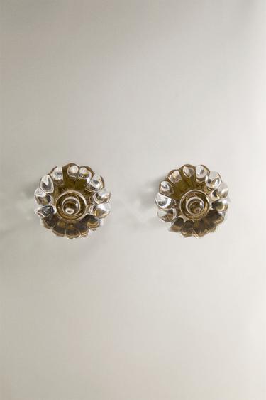 PACK OF ACRYLIC FLOWER DOOR KNOBS (PACK OF 2) - Transparent by Zara
