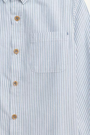 LIMITED EDITION STRIPED SHIRT WITH POCKET - Blue/White by Zara - Image 7
