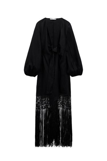 FRINGED LINEN DRESS LIMITED EDITION