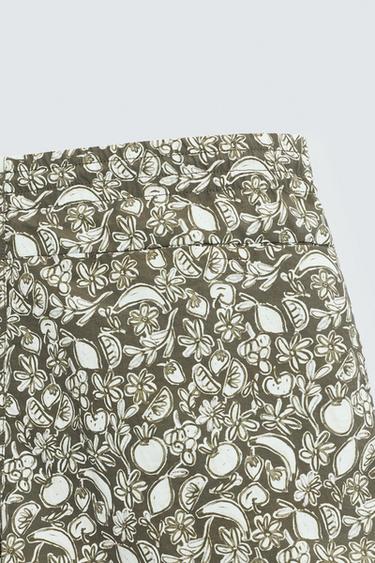 FRUIT PRINT MID-LENGTH SWIMMING TRUNKS - Brown by Zara - Image 3