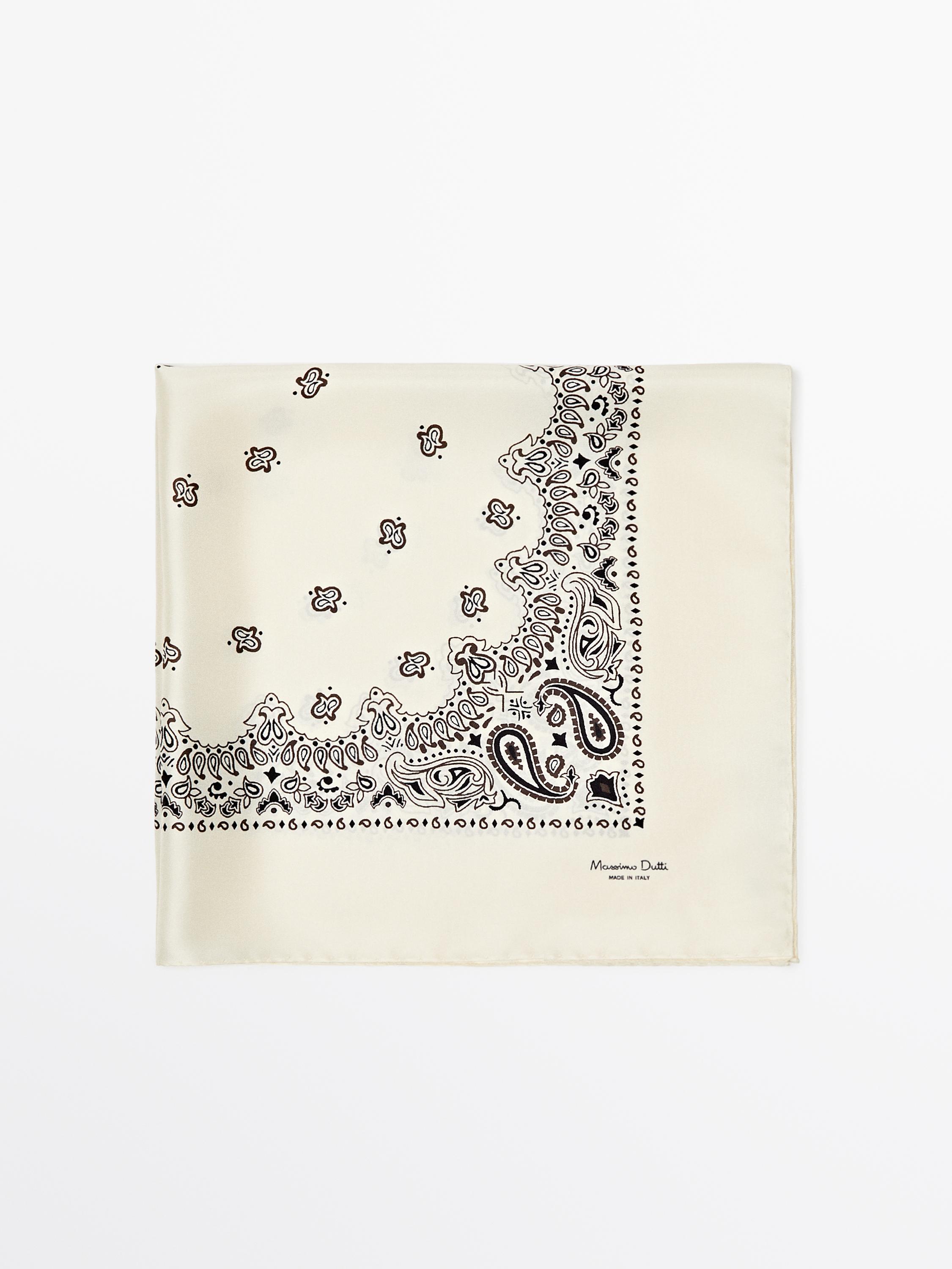 Foulard In Silk With Print Paisley