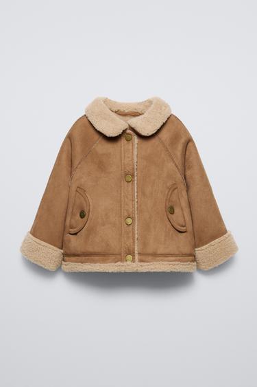 ДВУСТОРОННЯЯ КУРТКА-ДУБЛЕНКА — КОРИЧНЕВЫЙ от Zara — изображение 0