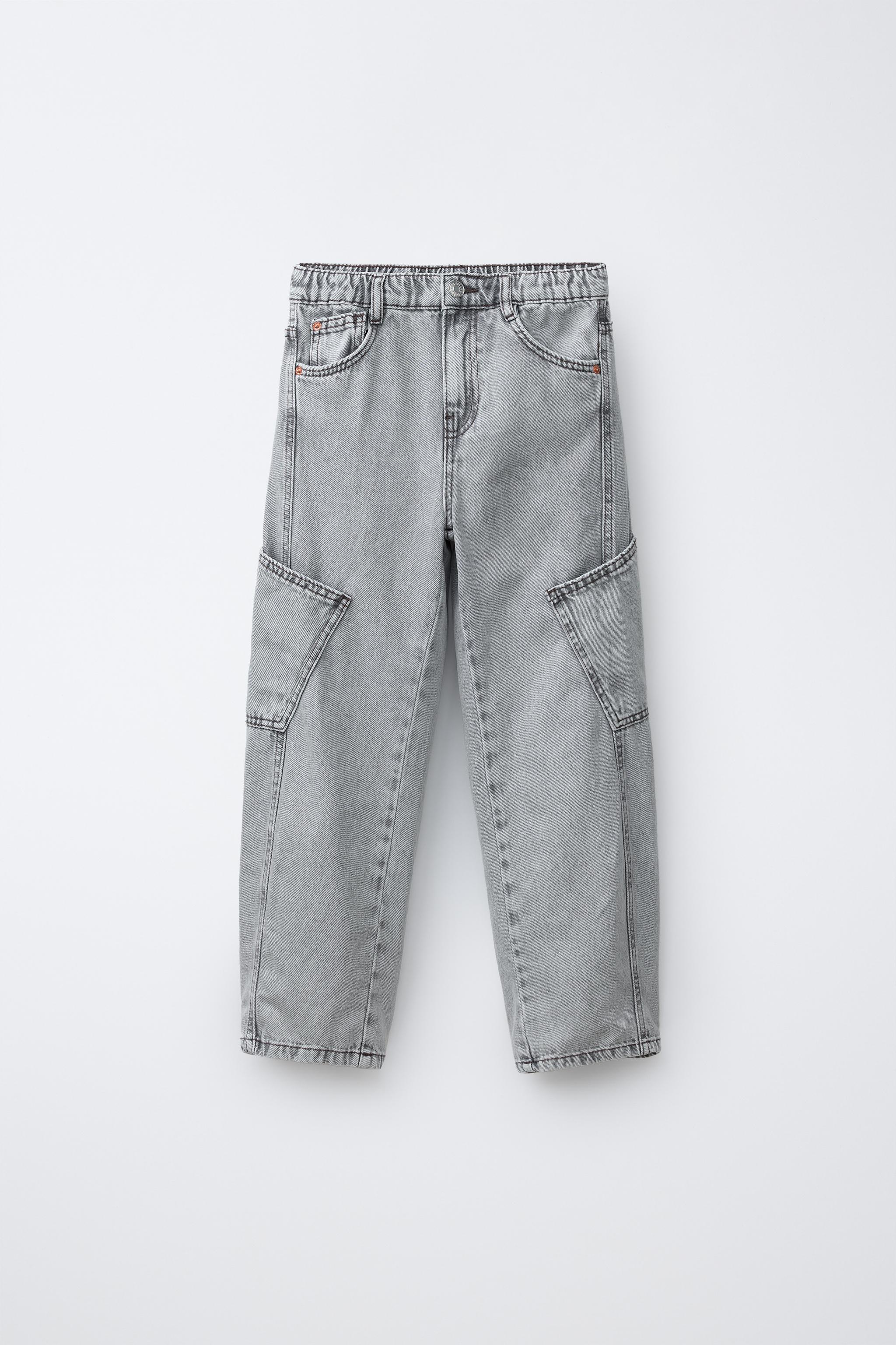 バギーフィットカーゴデニムパンツ - グレー | ZARA Japan / 日本