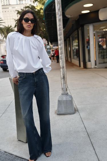 JEANS Z1975 STRAIGHT MID-WAIST - Blue by Zara