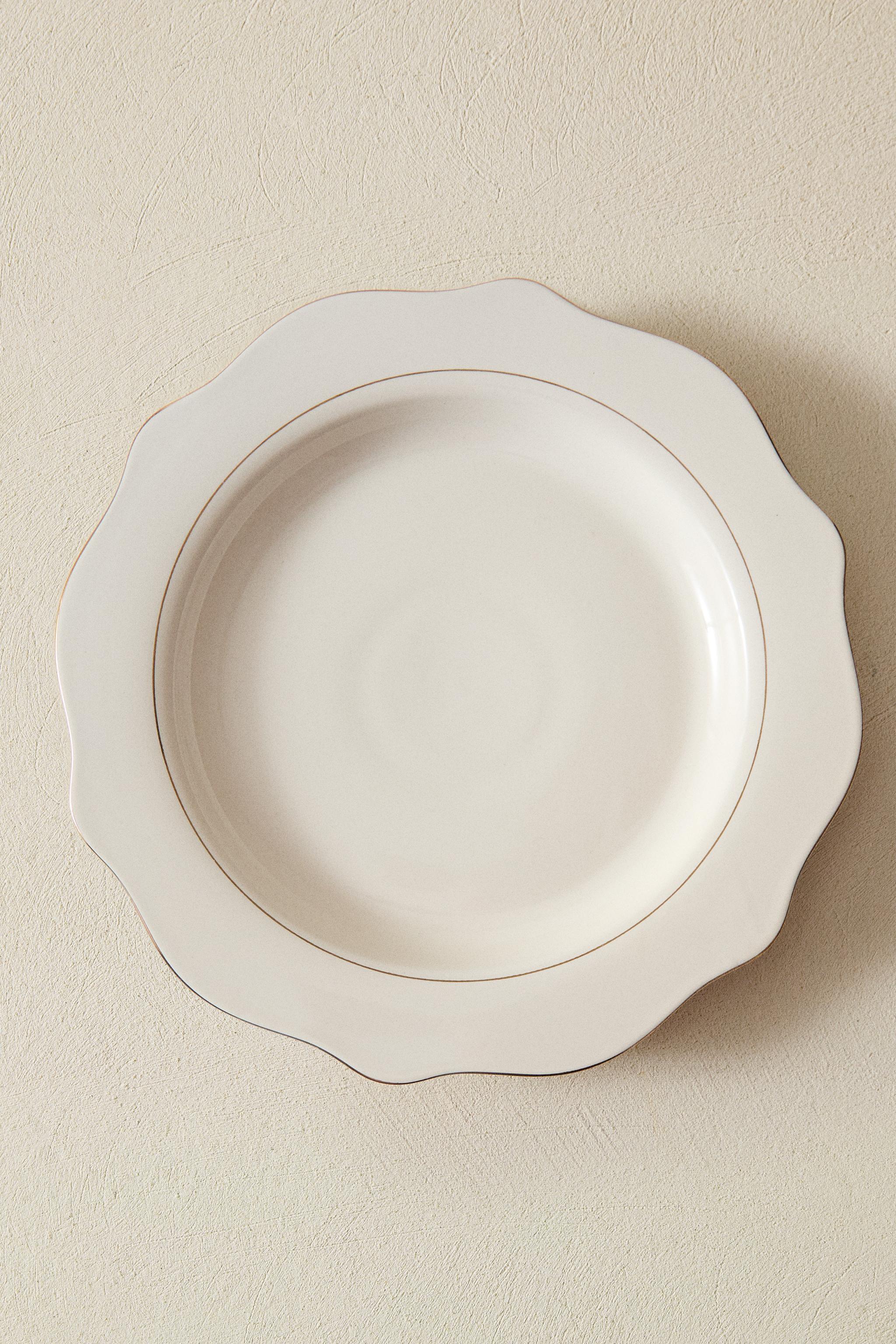 ASSIETTE PLATE PORCELAINE FILET