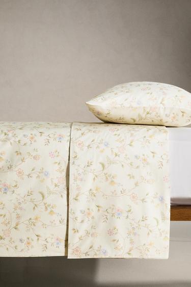 HOUSSE DE COUETTE IMPRIMÉ FLORAL - Vert d'eau de Zara - Image 2