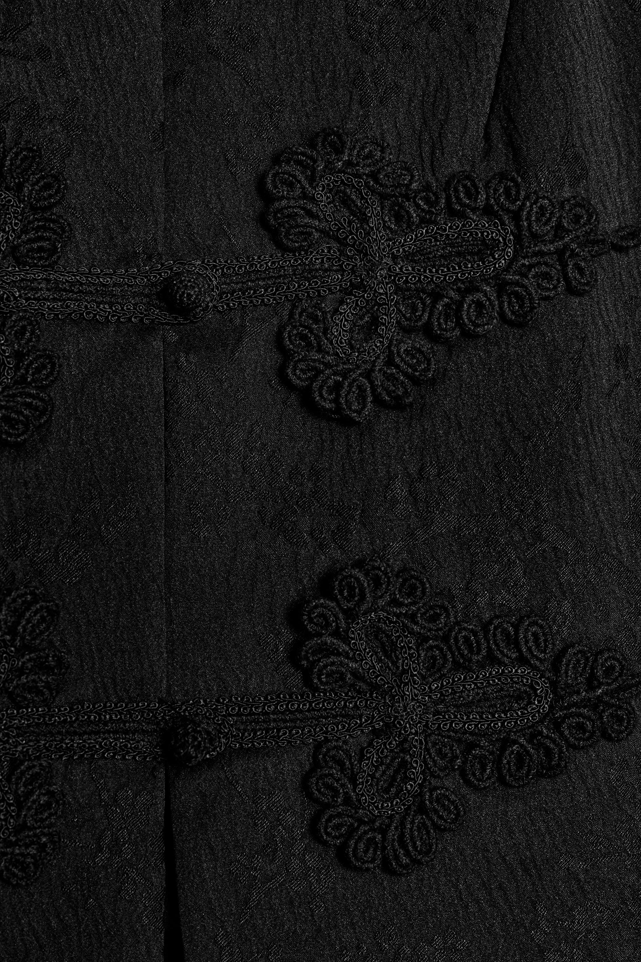Женские куртки Zara ZW COLLECTION JACQUARD JACKET WITH FROG FASTENINGS — фото 9