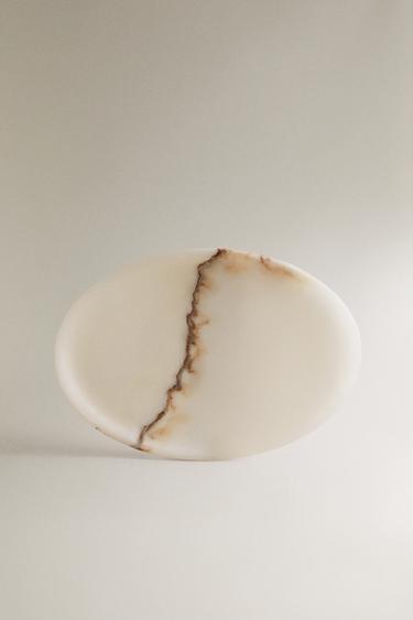 OVALES TABLETT AUS ALABASTER - Weiß von Zara - Bild 0