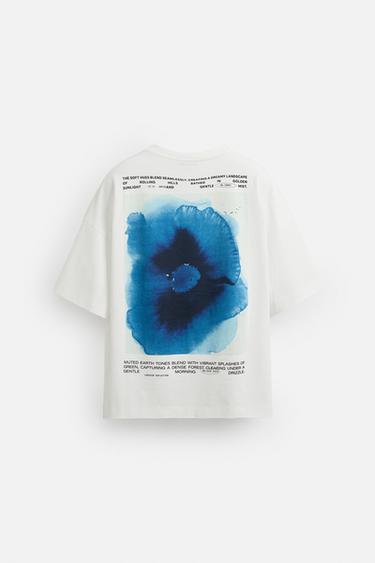 WATERCOLOUR PRINT T-SHIRT - White by Zara - Image 7