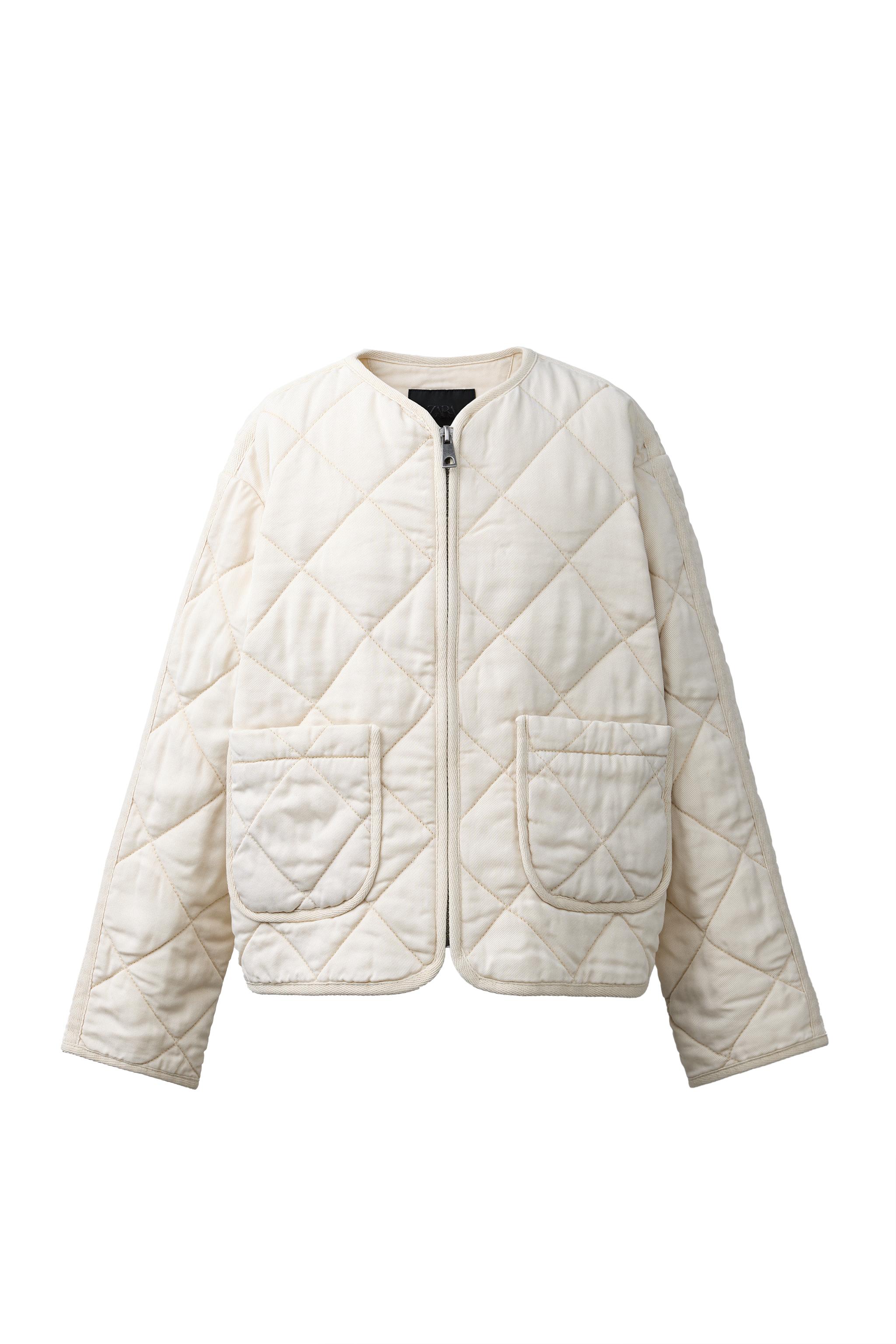ZARA パフジャケット　ホワイト ZARA(ザラ)の「撥水加工入りパフジャケット」 - PARTE