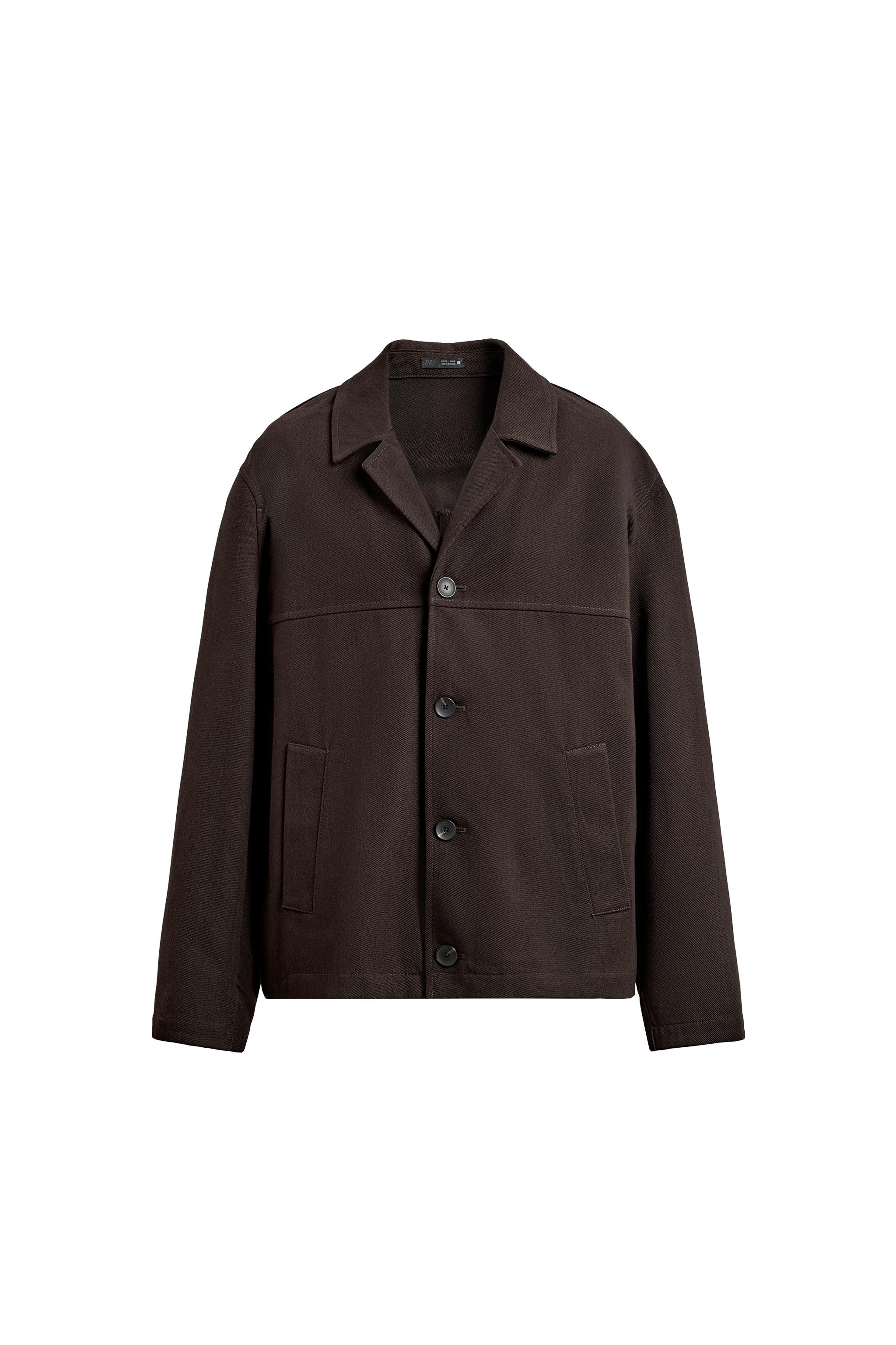 ツイルテクスチャーシャツジャケット - エンジ | ZARA Japan / 日本