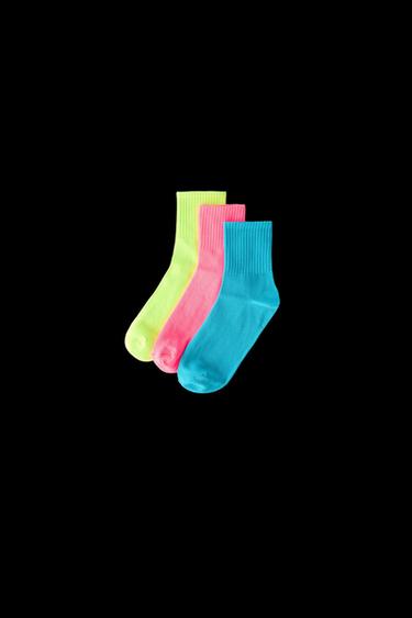 DREIERPACK SOCKEN IN NEONFARBEN - Neongelb von Zara - Bild 0