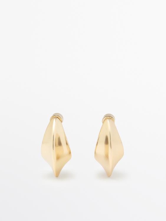 Moon hoop earrings from Zara - $60