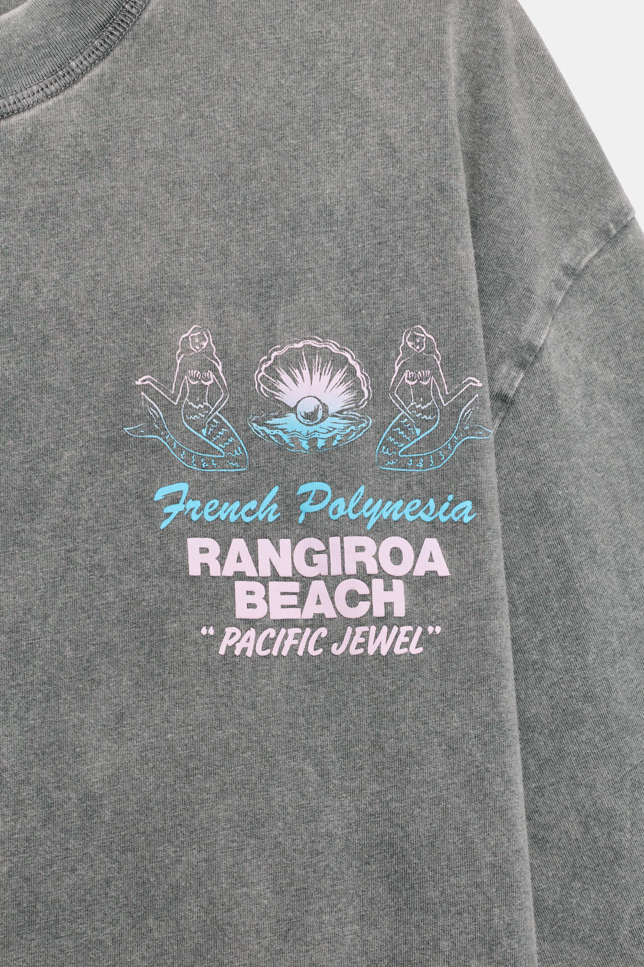 WASHED EFFECT TEXT T-SHIRT