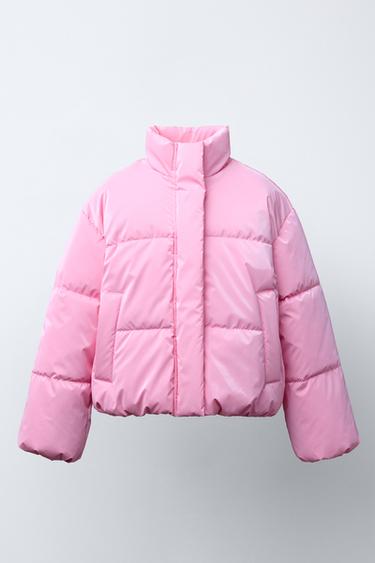 SHINY PUFFER JACKET - Pink by Zara