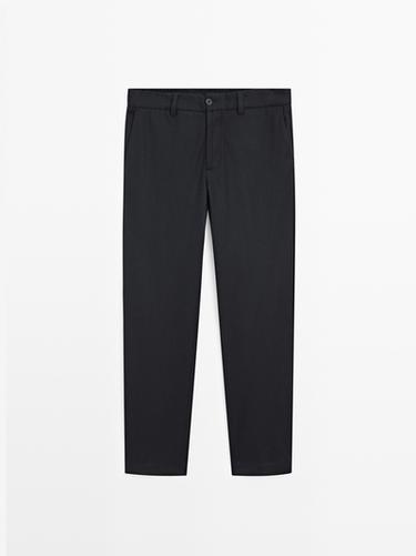 Zara Wool blend trousers - Navy blue
