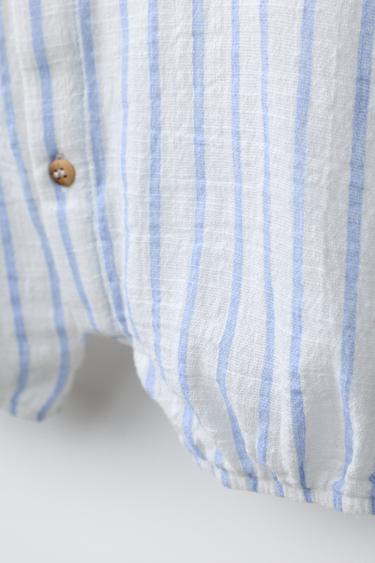 BODY TEXTURÉ À RAYURES - Bleuté de Zara - Image 3