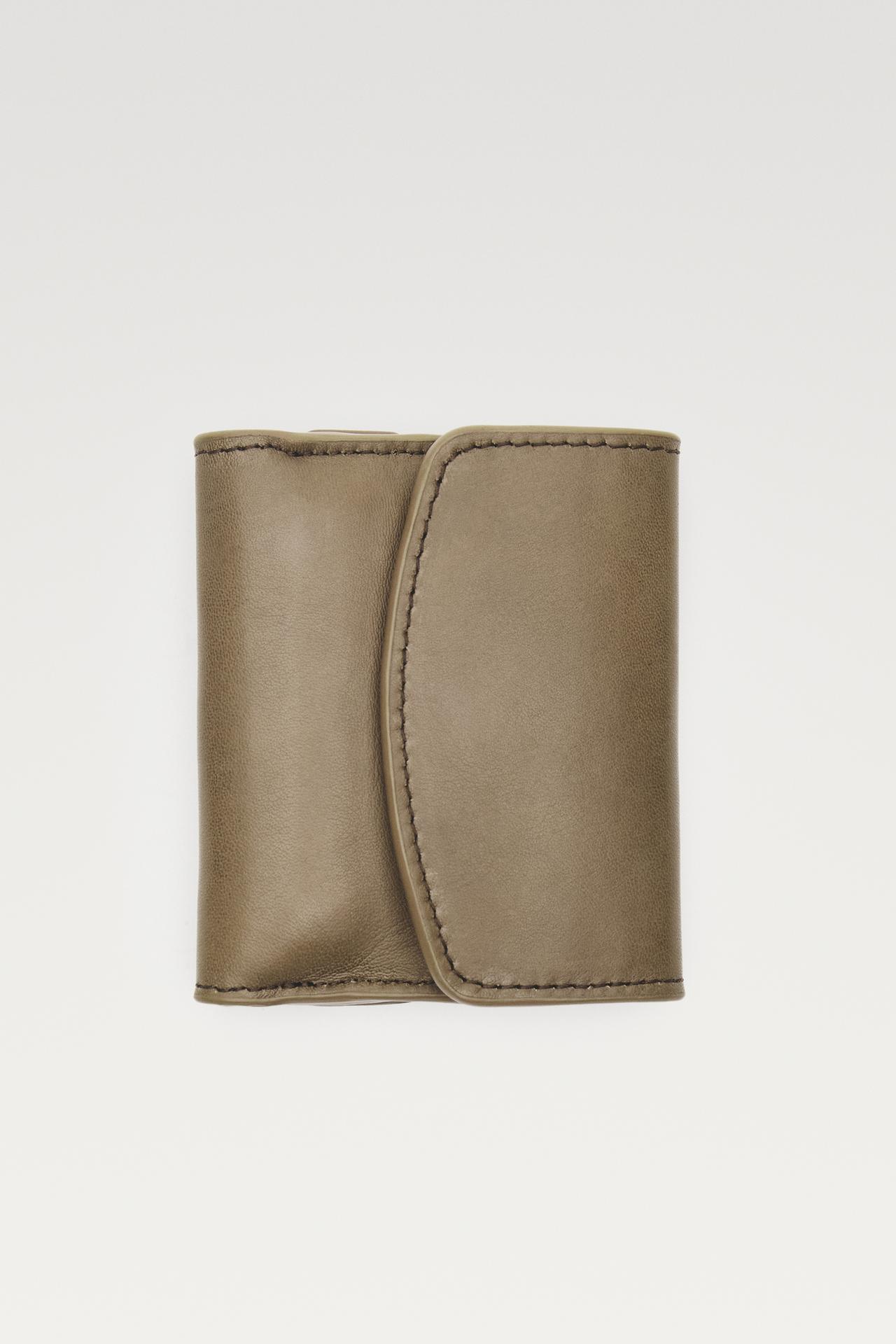 Mini nappa leather jewelry case — Black gold