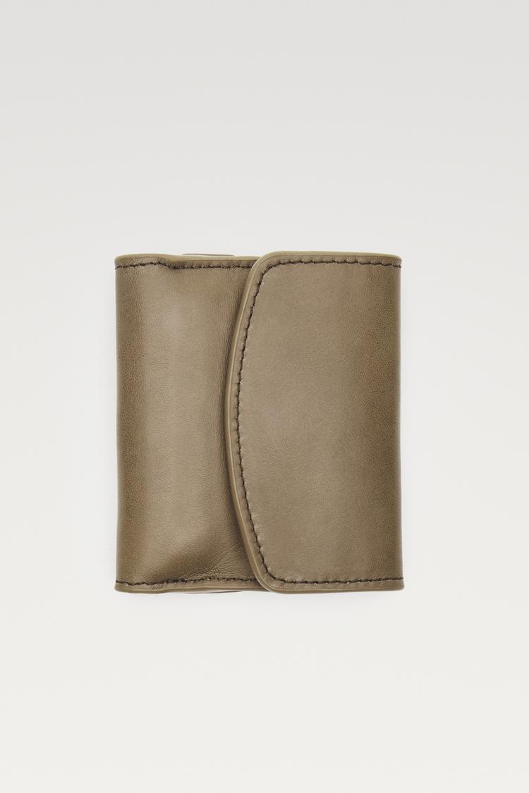 Mini nappa leather jewelry case — Black gold