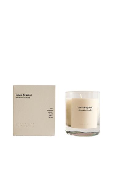 (200 G) LEMON BERGAMOT SCENTED CANDLE - white by Zara