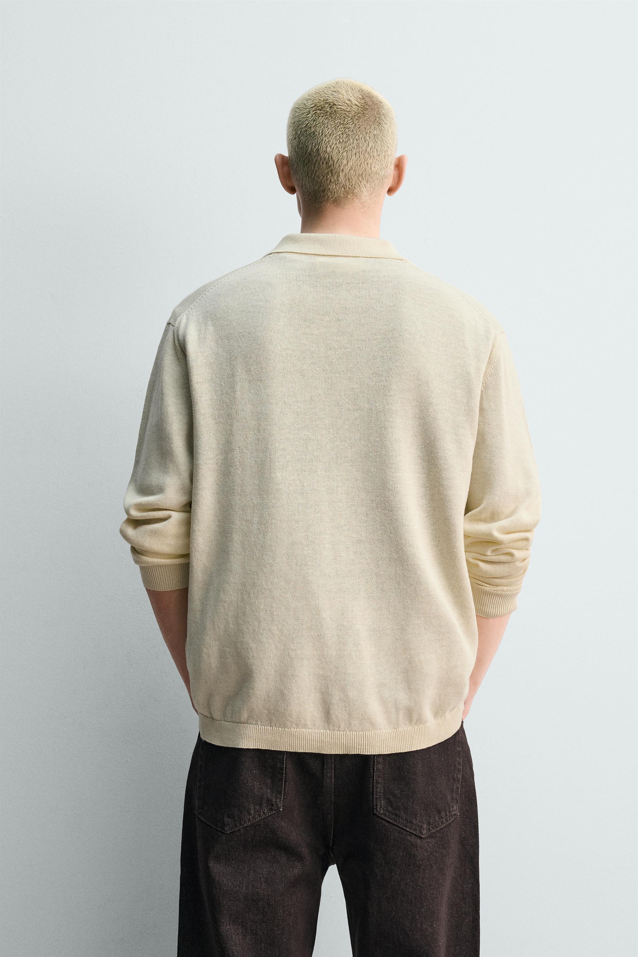 HEMP-COTTON KNIT POLO SHIRT