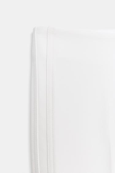 PANTALON FLARE À COUTURES LATÉRALES - Blanc de Zara - Image 7