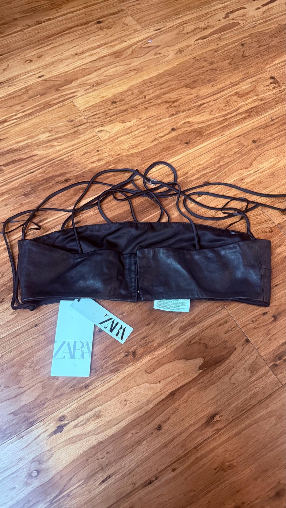 LEATHER CROP TOP KAIA x ZARA - Image 2